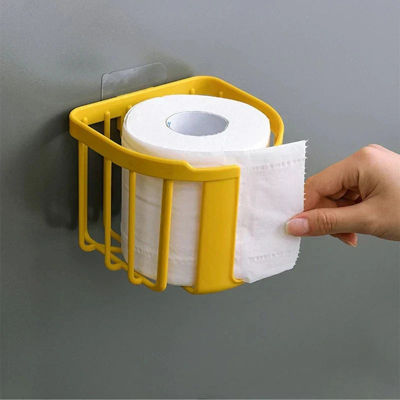 Wall-Mounted Toilet Paper Shelf – Punch-Free, Easy Install
